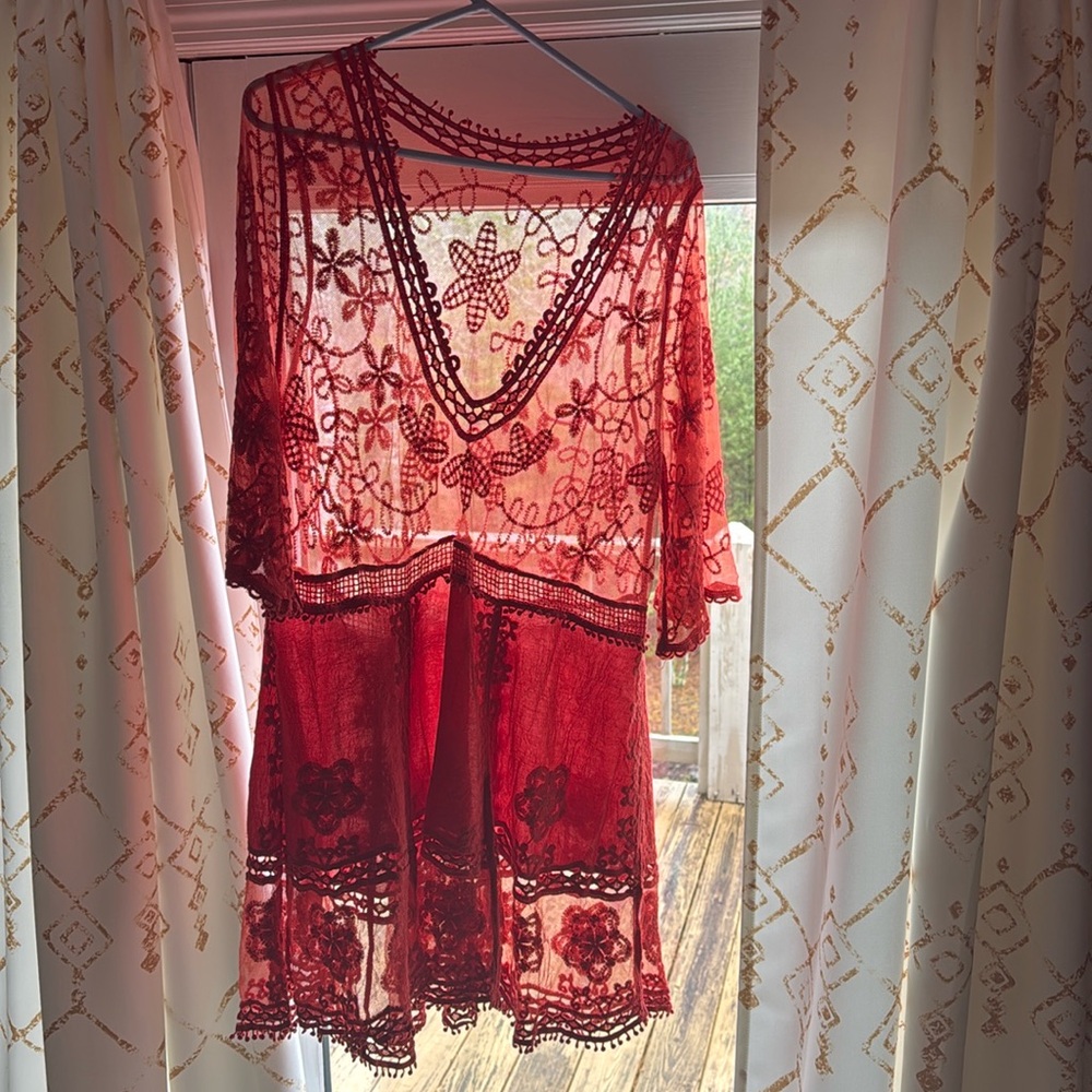 Red Beach Coverup